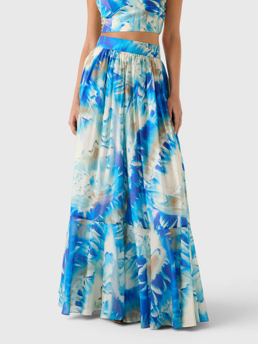 Maxi skirt with floral print