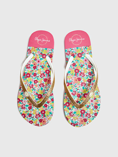 RAKE AURA Flip-flops with floral print - 5