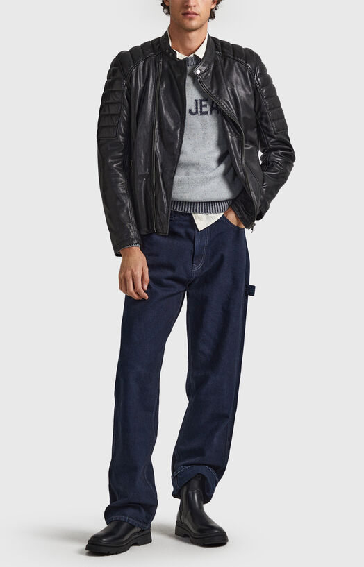 Кожено яке BREWSTER в черен цвят  - 2