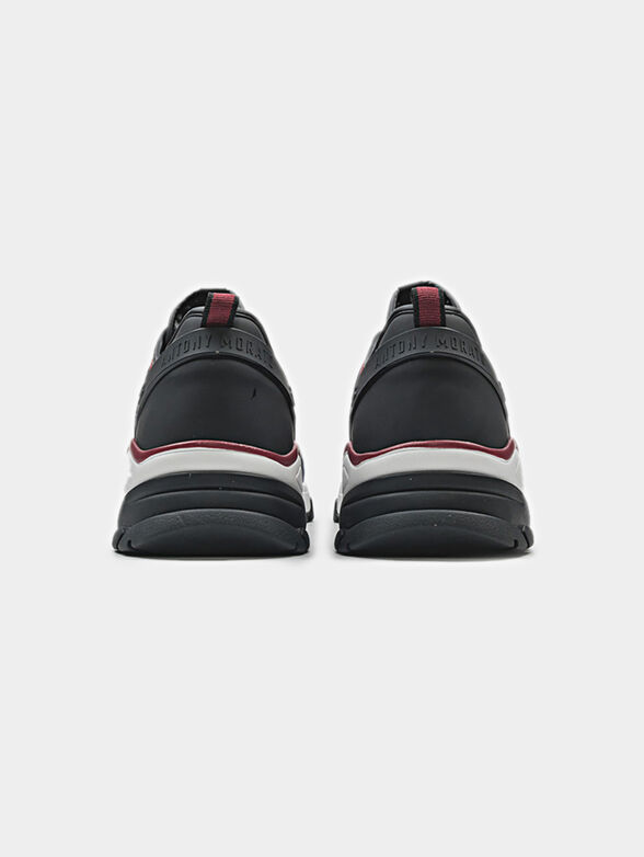 Black running sneakers with red accents - 3