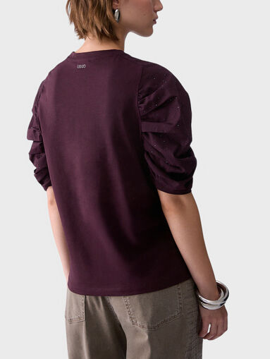 T-shirt with sleeves gathered - 3