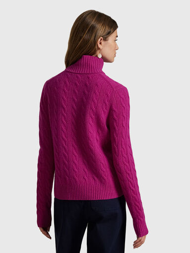 Wool sweater with polo collar - 3