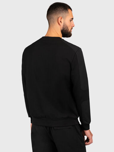Black sweatshirt from cotton blend - 3