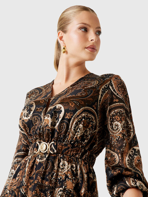 CLARISSE mini dress with accent print - 3