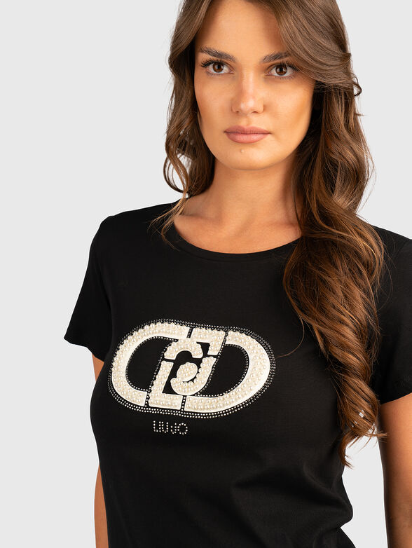 Cotton T-shirt with logo - 4