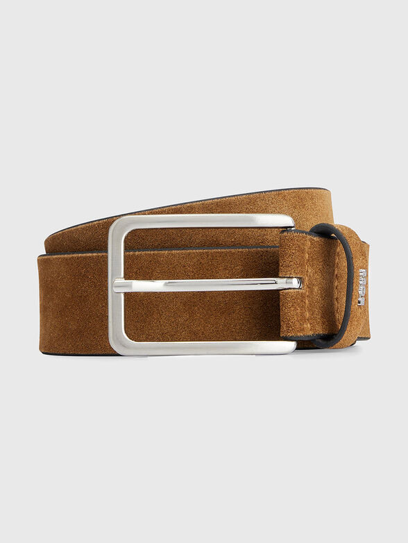 Dark blue suede belt - 1