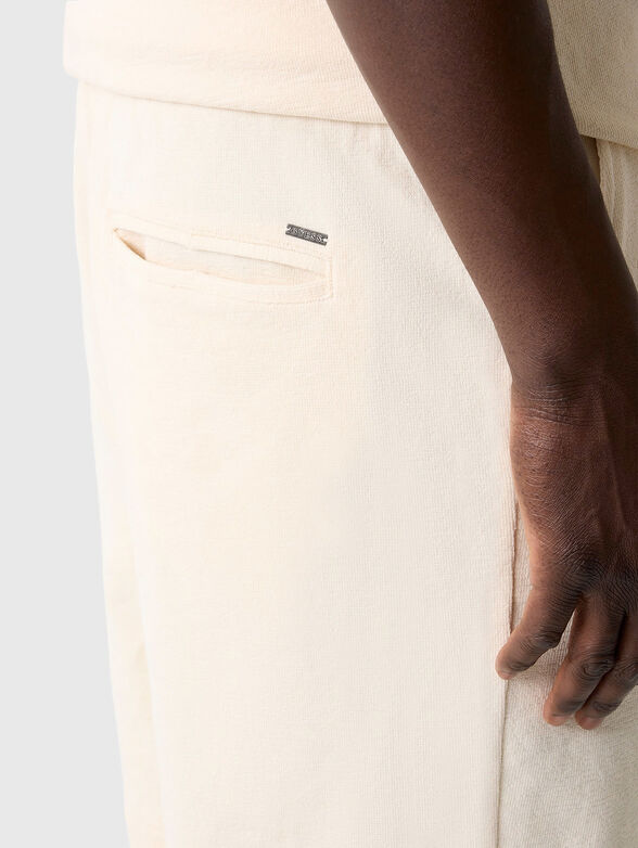 Ecru cotton shorts - 3