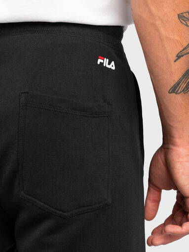 BRONTE black sports pants with contrast logo - 3