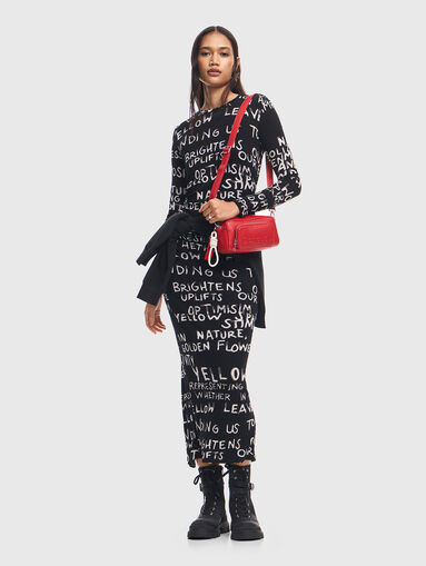 HESIAN slim dress with contrast lettering - 5