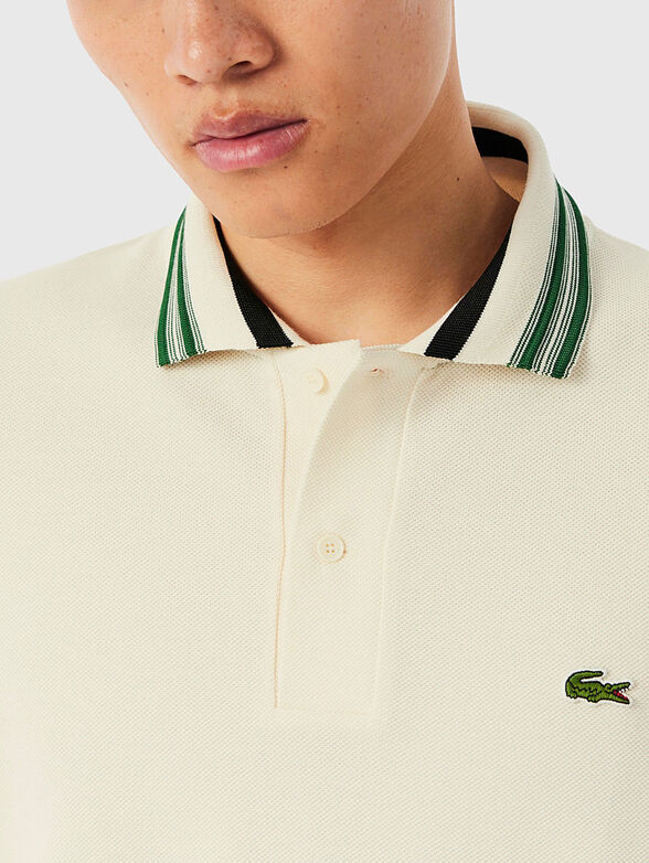 Cotton polo shirt with buttons - 4