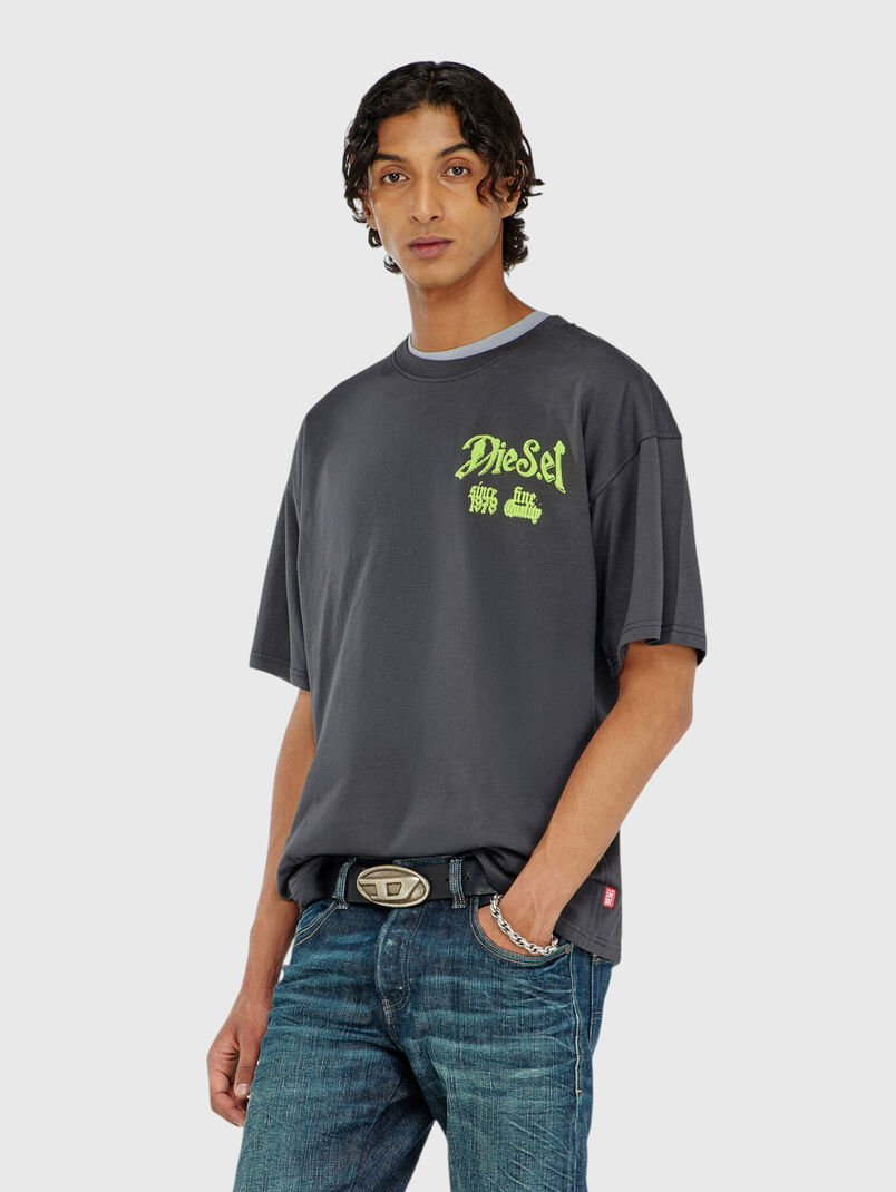 Black cotton t-shirt - 3