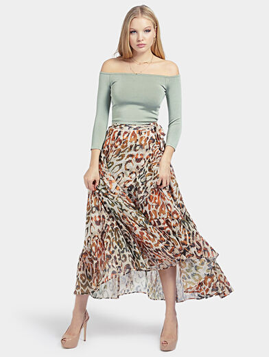 VERITY Skirt with animal print - 2