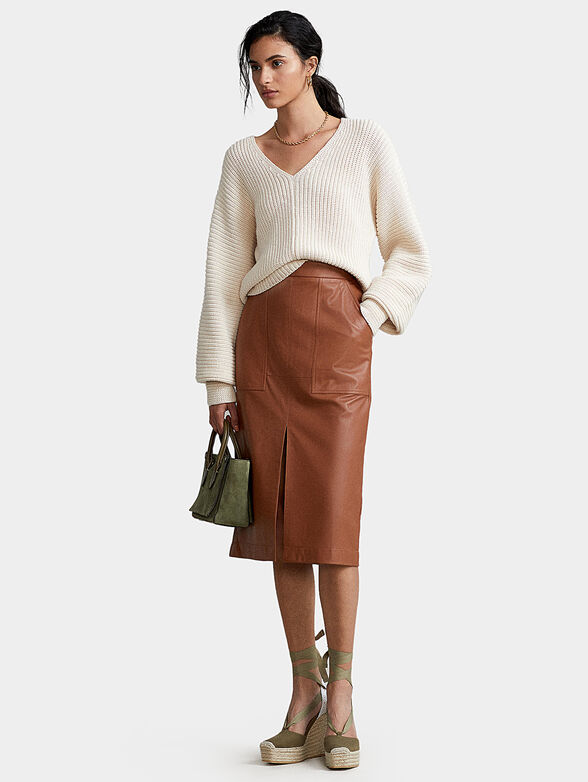 Knitted linen blend sweater - 2