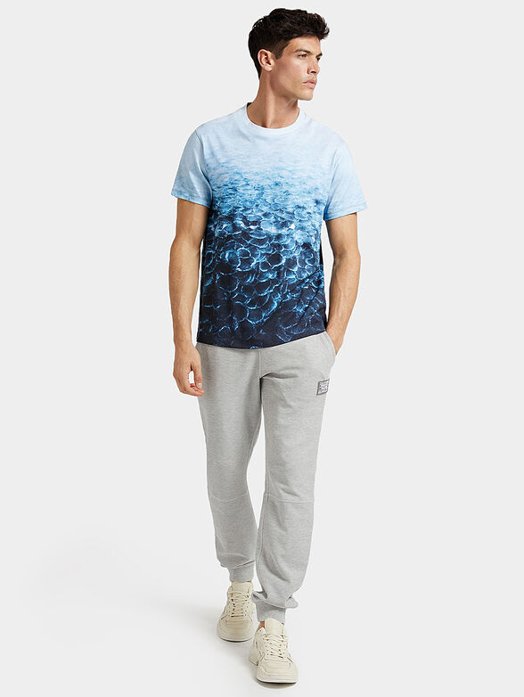 T-shirt with print in blue color - 2