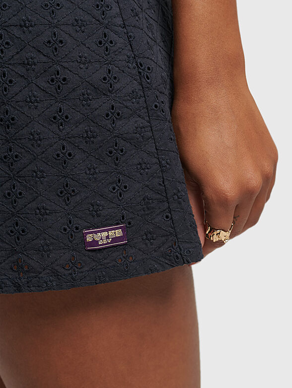 VINTAGE mini dress with embroidery - 4