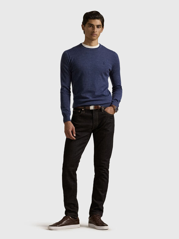 Wool sweater with logo embroidery - 2