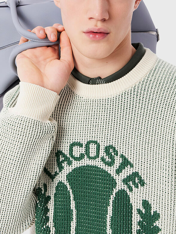 Cotton sweater with logo - 4