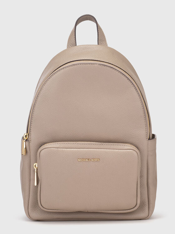 Leather  backpack with gold details - 1