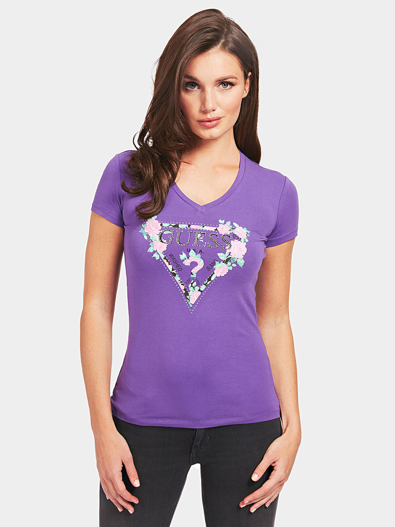 BRITNEY Black t shirt brand GUESS Globalbrandsstore en
