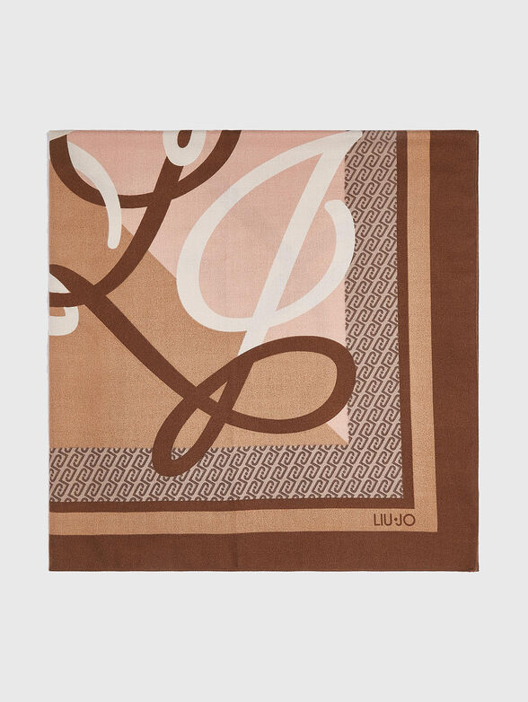 Logo Print Square Scarf - 2
