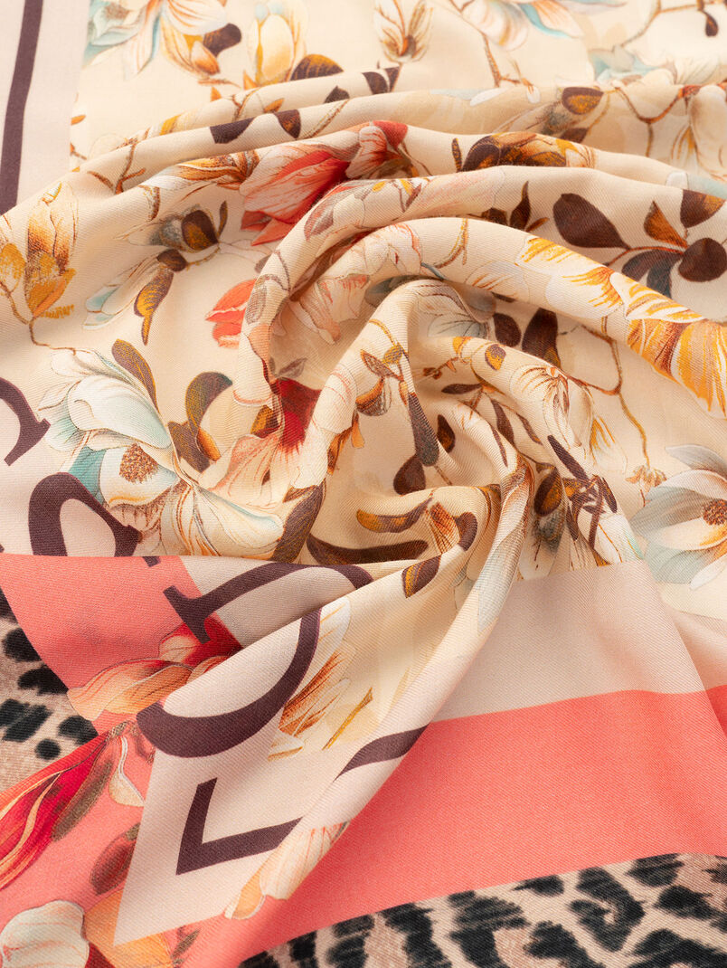 BIANCA scarf with floral print - 3