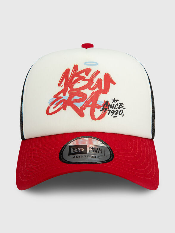 Multicolored hat with visor - 0