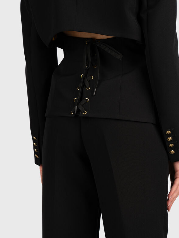 Blazer with accented corset back - 3