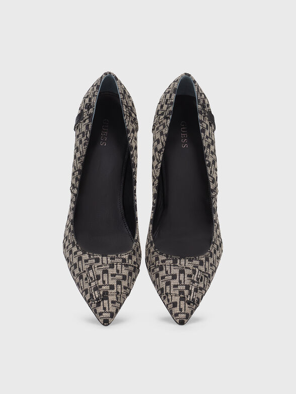 Heeled shoes with denim texture - 6