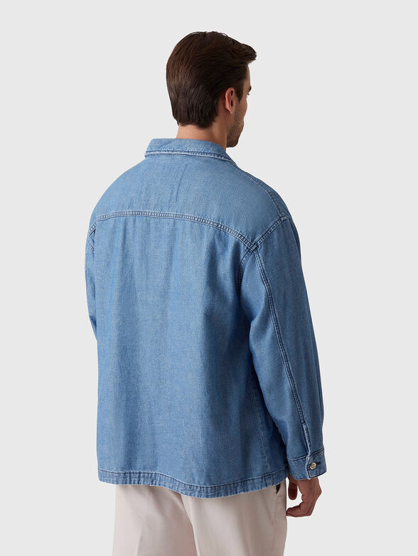 Denim jacket with logo - 3