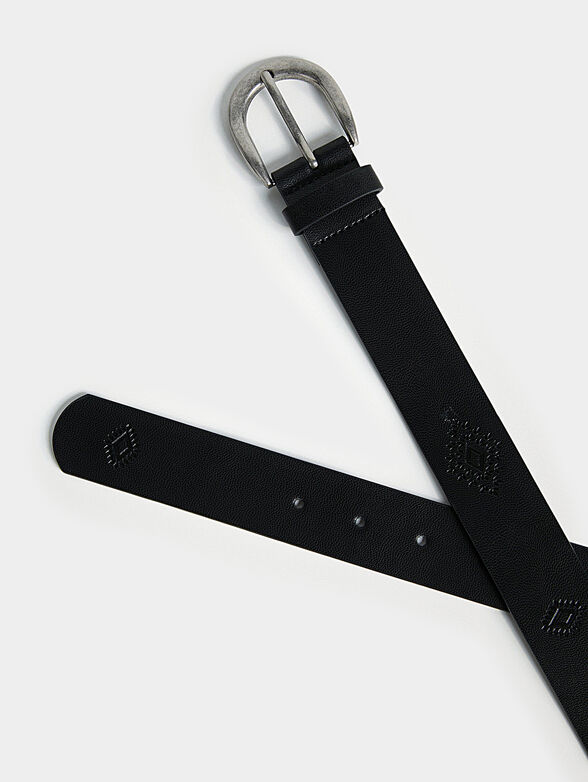 JULIETA black leather belt - 4