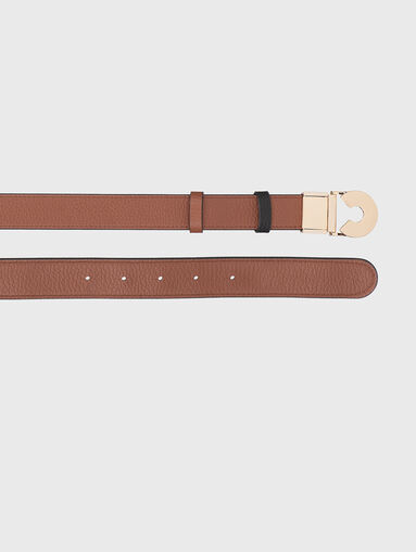 Reversible belt with gold buckle  - 5