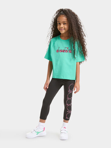 BLOSSOM black leggings with logo - 4