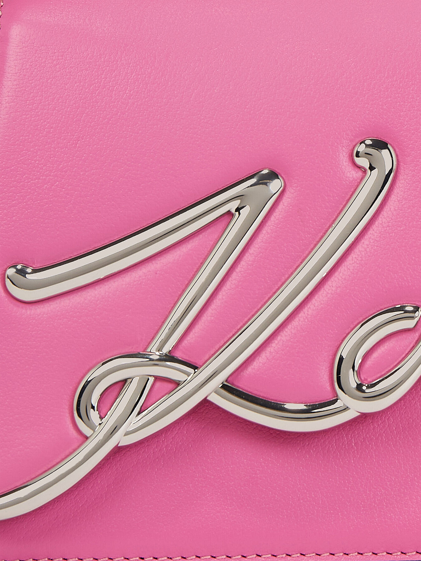 K/SIGNATURE 2.0 crossbody bag in leather brand Karl