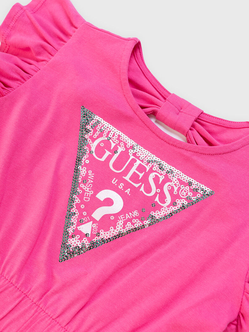 Cotton dress with sequins - 3