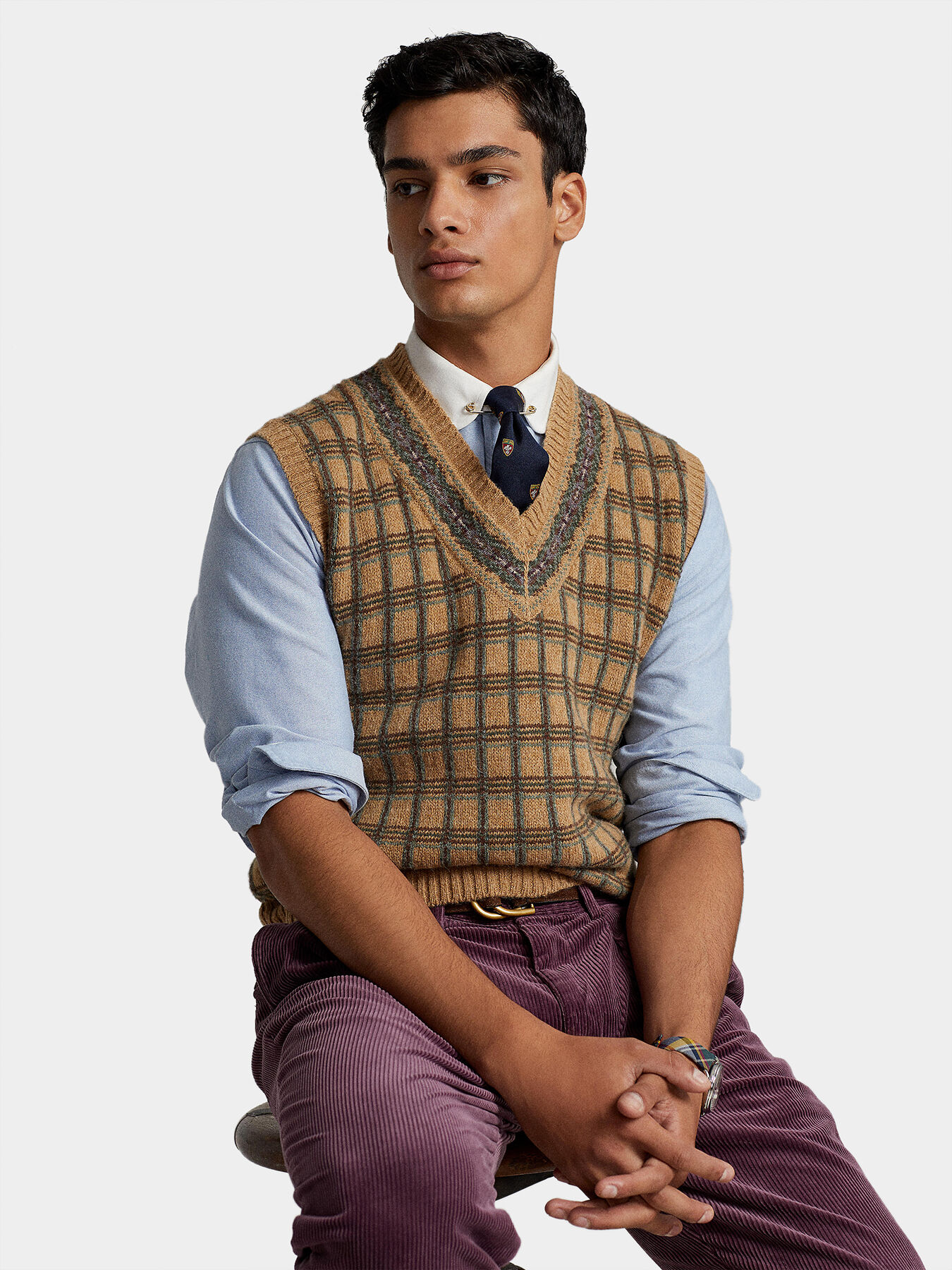 Sleeveless V neck sweater brand POLO RALPH LAUREN Globalbrandsstore en