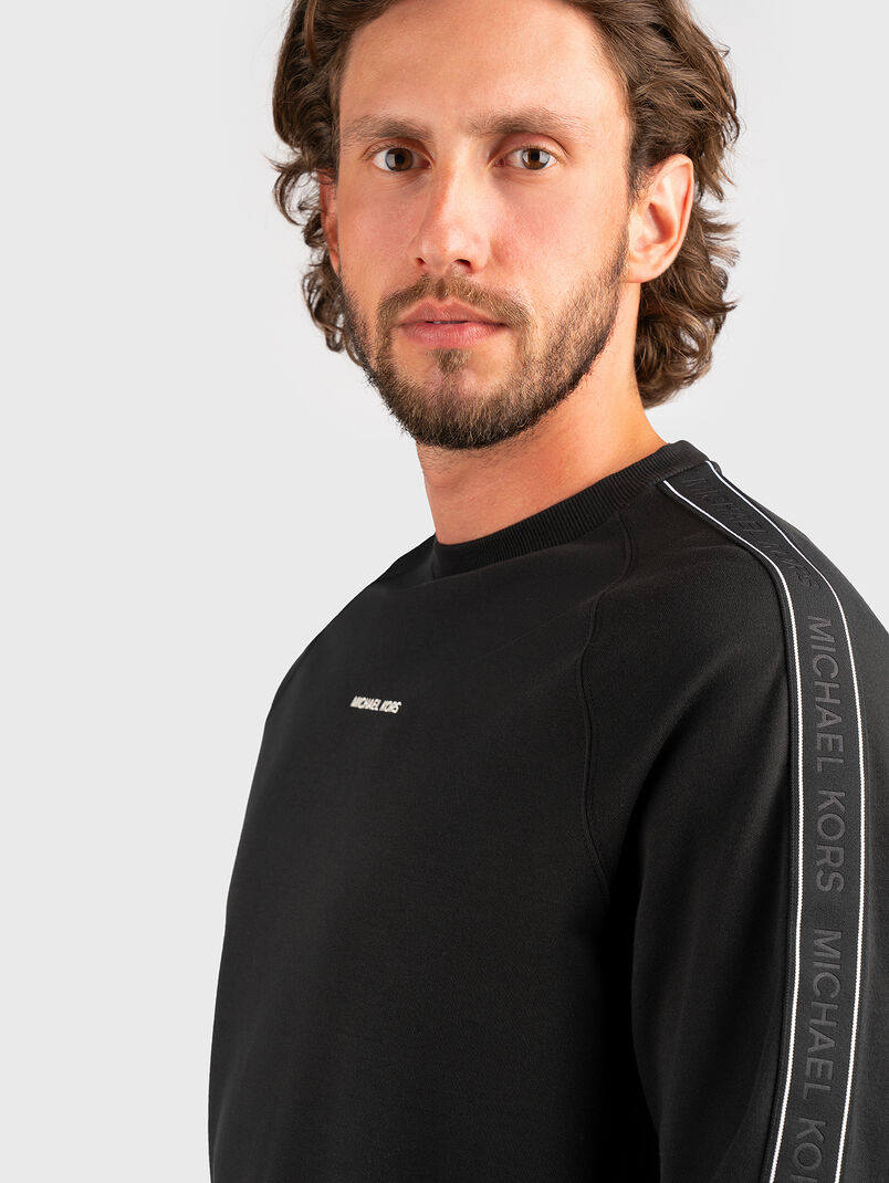 Black sweatshirt with logo details - 3