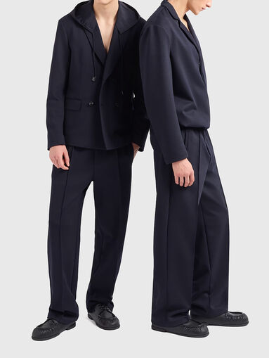 Straight wool blend trousers - 5
