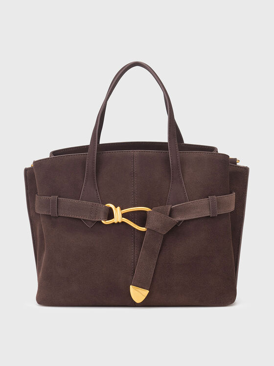 Big suede bag with long strap - 1