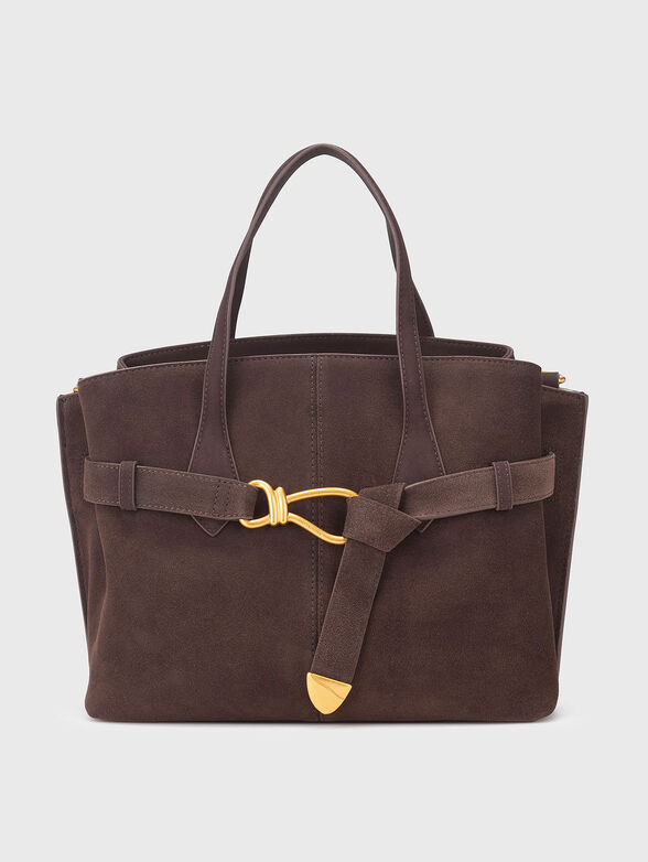 Big suede bag with long strap - 1