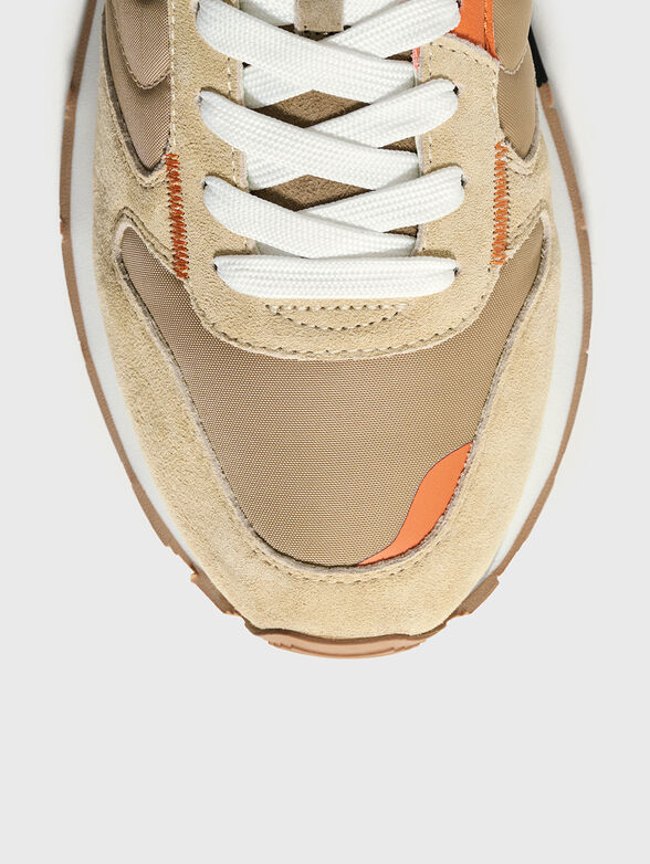 BENARES textile and suede sneakers - 6