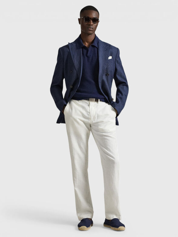 Straight-leg cotton and linen pants - 4