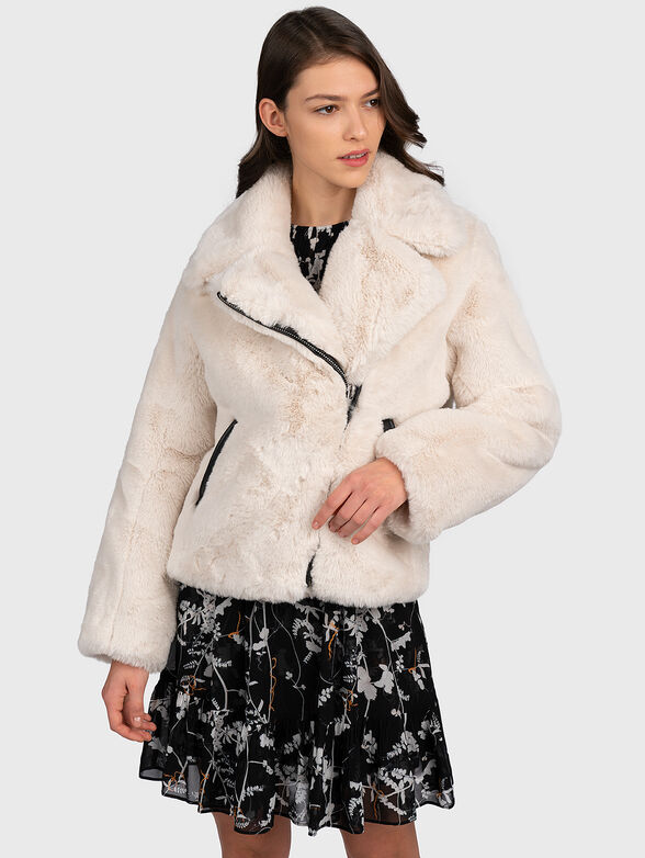 Coat made from soft fabric with zip - 1