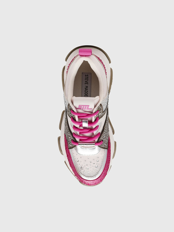 PRIVY sneakers in beige with rhinestones - 6