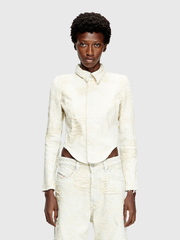 DE-MADELINE-FSG denim shirt with rips - 1