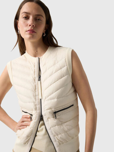ZIRA knitted vest with quilted effect - 4