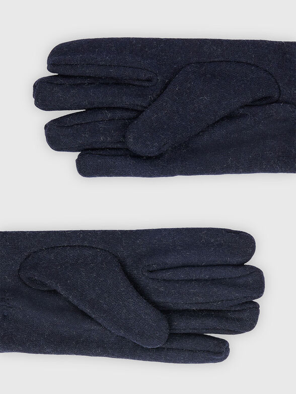 Navy wool gloves - 2