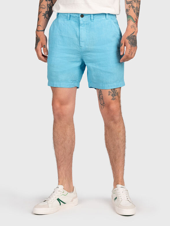 STUDIOS blue linen shorts - 1