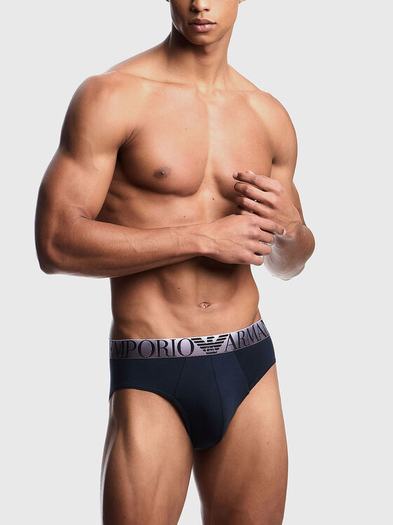 Logo cotton briefs - 1