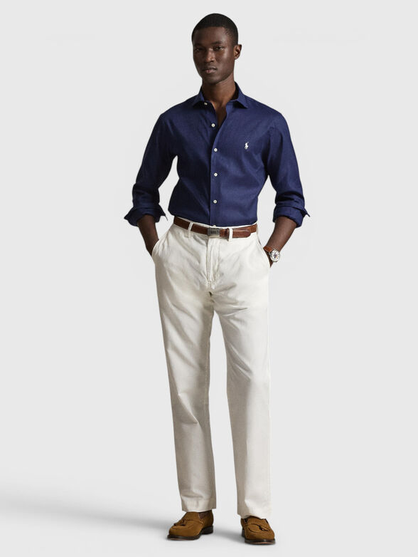Dark blue long-sleeved shirt - 2