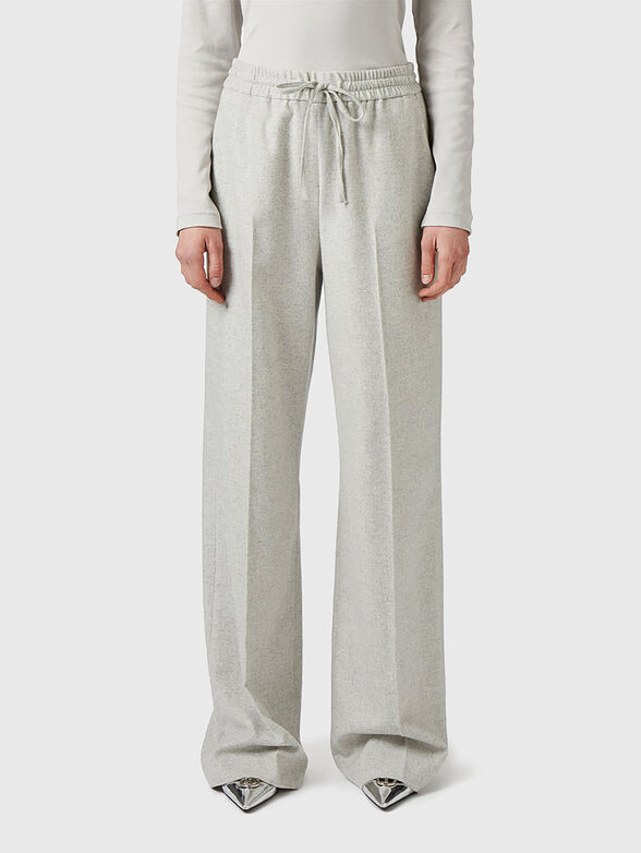 Wool blend woven trousers - 1